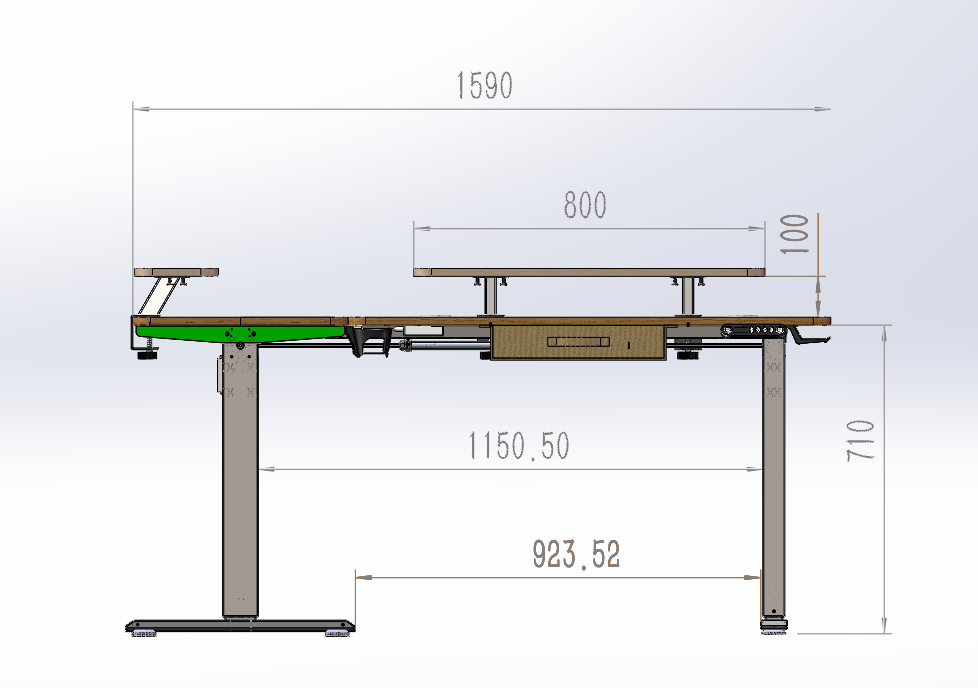 Radlove 63" x 30" L-Shaped Standing Desk Adjustable Electric Sit and Stand for Work Benches with Monitor Stand and Drawer, Oak