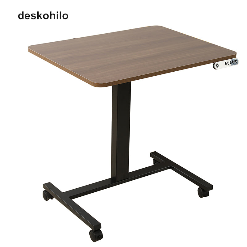 Radlove 32''x24'' Electric Height Adjustable Laptop Desk, Mobile Standing Desks with Wheels, White, Brown, Black