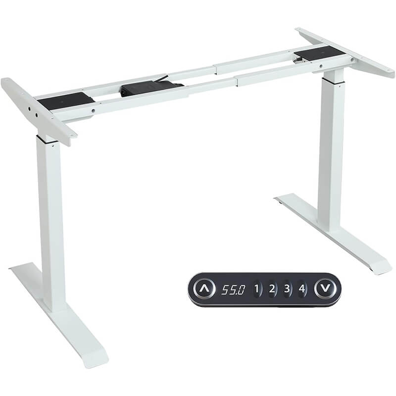 Radlove 44" x 22.6" Premium Dual Motor Height Adjustable Standing Desks Frame with Wheels, Black or White