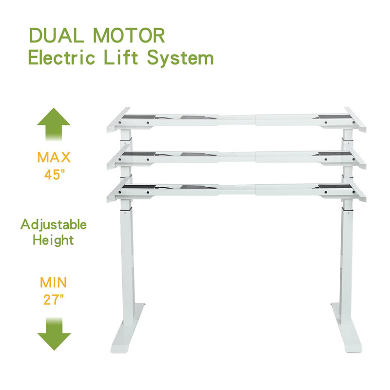 Radlove 63" x 30" L-Shaped Standing Desk Adjustable Electric Sit and Stand for Work Benches with Monitor Stand and Drawer, Oak